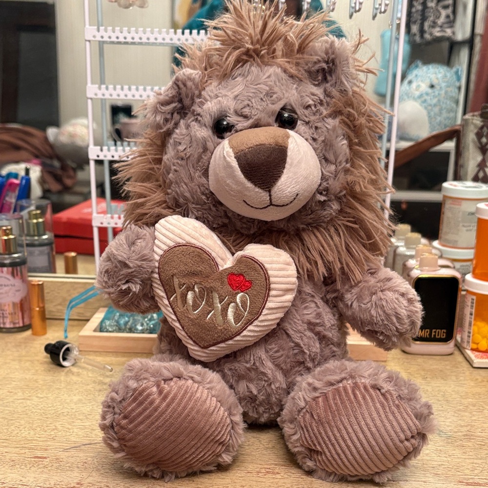 Charming Brown Plush Hedgehog with Heart by